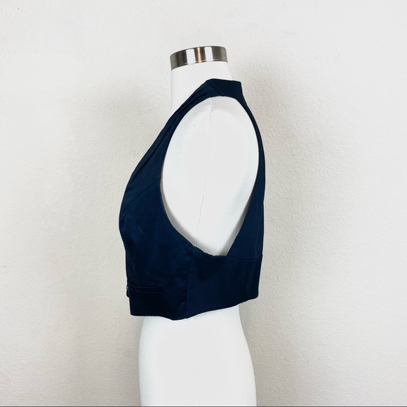 BCBGeneration Vest Black Cropped Button Down - Picture 4 of 9